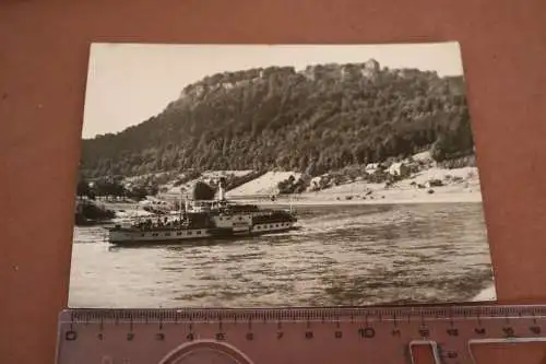 tolle alte Karte - Festung Königstein  Sächs. Schweiz - Raddampfer Bad Schandau 