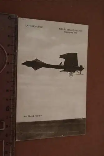 tolle alte Karte - Flugpionier Latham - Berlin Tempelhofer Feld 1909