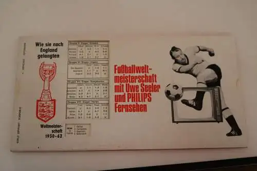 toller alter Werbeschieber von Philips Weltmeisterschaftsspiele England 1966