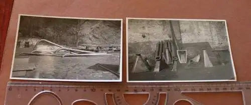 zwei alte Fotos - Metallbau - Produkte - Geisweid - 50-60er Jahre ??