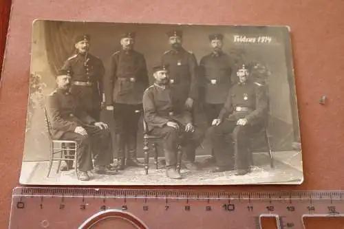 tolles altes Gruppenfoto Soldaten Feldzug 1914  Regt 41 - Strassburg i.E.