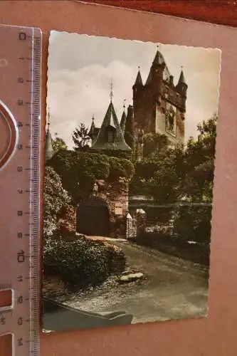 alte Karte -  Cochem an der Mosel Burgeingang 1957