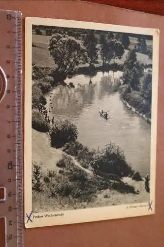 alte Karte -  Schönes Wochenende Jugenherbergskarte 1952