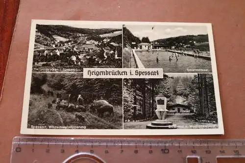alte Karte - Heigenbrücken im Spessart 60-70er Jahre 