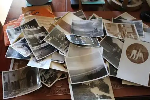 112 tolle alte Foto - 20-40er Jahre - Familie, Orte usw. + Fototaschen