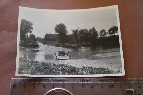 tolles altes Foto - kleine Autofähre  Fähre- Insel Krastrand ???? 20-30er Jahre 
