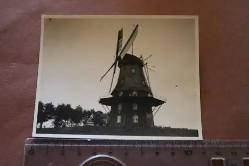 tolles altes Foto -  Windmühle zwischen Bremerhaven und Cuxhaven - 20-30er Jahre