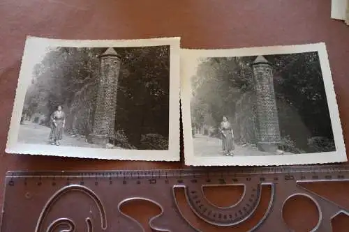 zwei tolle alte Fotos Neuruppin Mauer mit Türmchen ? 1910-20 