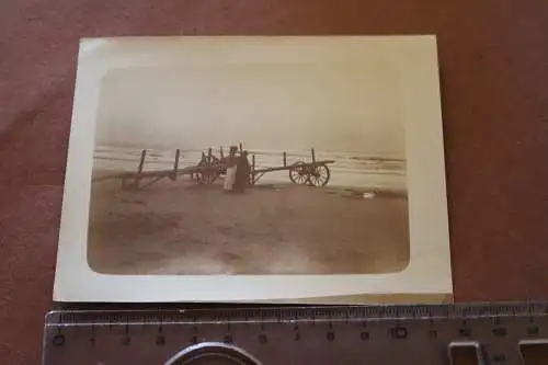 tolles altes Foto - am Strand von Langeoog 1910-30
