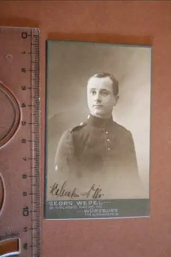 tolles altes CDV-Foto - Portrait eines Soldaten - Würzburg