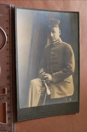 tolles altes Kabinettfoto - Portrait eines Soldaten Charlottenburg 