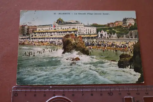 tolle alte Karte - Biarritz - Promenade 1929