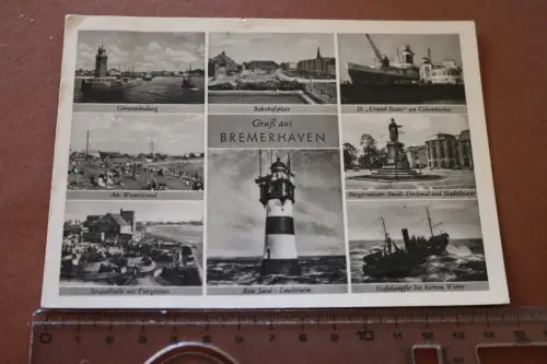 tolle alte Karte -Gruß aus Bremerhaven - vers. Ansichten 1962