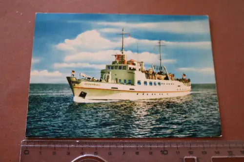tolle alte Karte -Nordseebad Wangerooge - Schiff MS Oldenburg 60-70er Jahre 