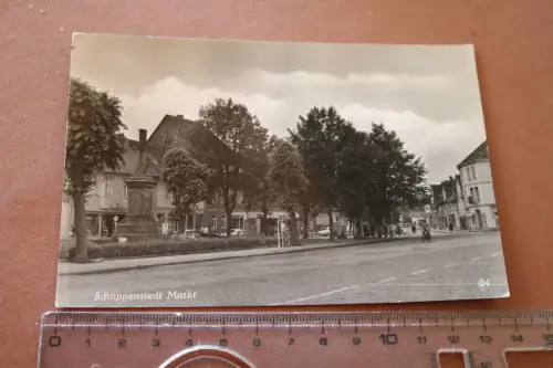 tolle alte Karte - Schöppenstedt Markt  60er Jahre ???