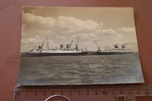tolle alte Karte -Bremerhaven MS Berlin und MS United States a.d. Columbuskaje  
