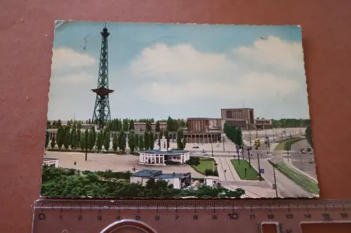 tolle alte Karte -Berlin  Ausstellungsgelände am Funkturm 1960