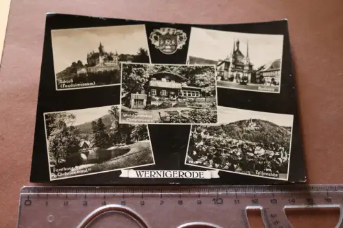 tolle alte Karte - Ansichten  Wernigerode 1961