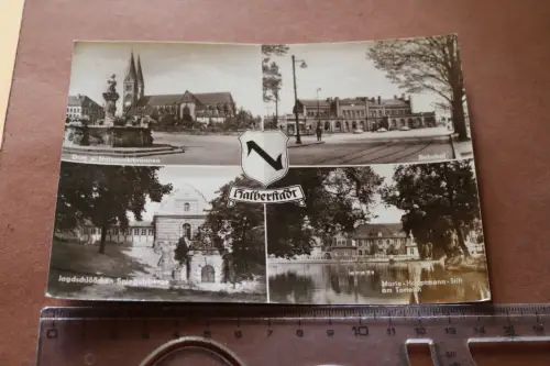 tolle alte Karte - Ansichten  Halberstadt 1961