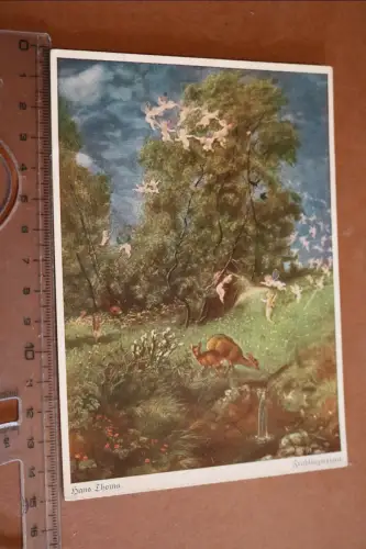 tolle alte Karte - Künstlerkarte Frühlingsreigen - Hans Thoma 20-40er Jahre ?