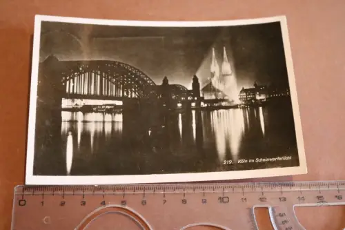 tolle alte Karte -  Köln im Scheinwerferlicht  30-40er Jahre 