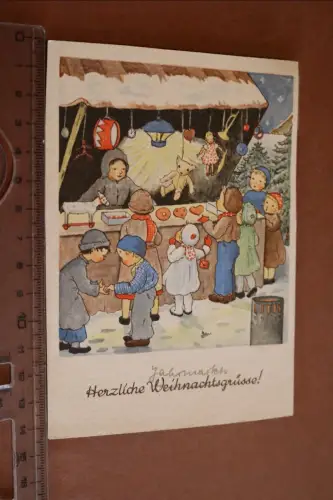 tolle alte Künstlerkarte - Weihnachtsgrüsse - Gunkel Verlag 