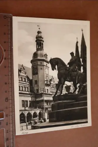 tolle alte Karte -  Leipzig - Am alten Rathaus 1934