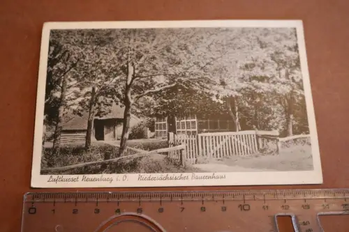 tolle alte Karte -  Luftkurort Neuenburg i. Oldenburg - Niedersäs. Bauernhaus 