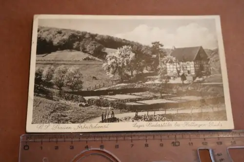 tolle alte Karte -  Frauen Arbeitsdienst - Lager Niederstüter bei Hattingen 1940
