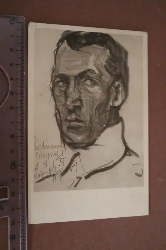 tolle alte Künstler-AK sign. Franz Liedmann: Der Offizier 