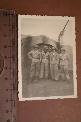 tolles altes Foto - Gruppe Soldaten Tropenuniform Luftwaffe - Kuban-Kopf ? 