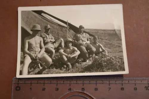 tolles altes Foto - Gruppe Soldaten Tropenuniform - Kuban-Kopf ? 