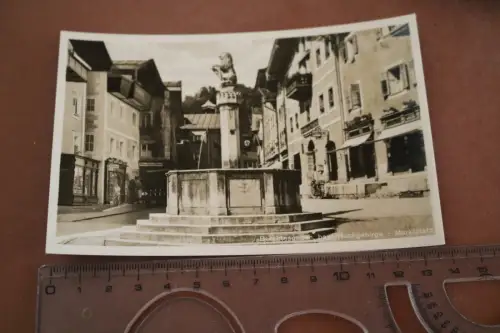 tolle alte Karte  Berchtesgaden Marktplatz mit Brunnen 