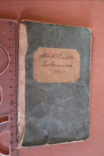 altes Heftchen - handschriftliche Eintragungen - Buttenwiesen ab 1899-1953 ?