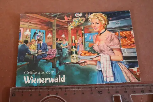 tolle alte Karte - Grüße aus dem Wienerwald - Hähnchen - 1963 