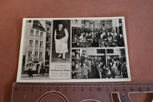 tolle alte Karte - Gastwirtschaft - Zum Bayrisch Donisl München Marienplatz 1937