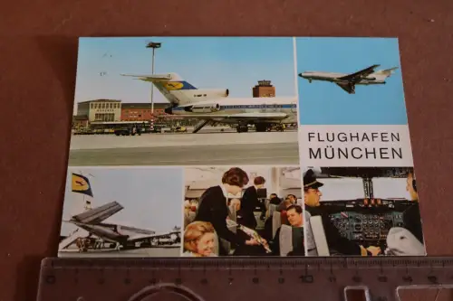 tolle alte Karte - Ansichten Flughafen München 1968 ?