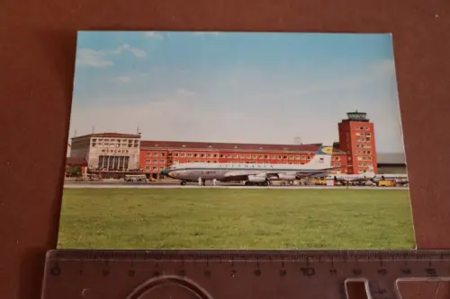 tolle alte Karte - Flughafen München mit Lufthansa Maschine 1965