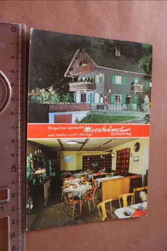 tolle alte Karte -Tiergarten Gaststätte Mooshäusl - Straubing (2) 60-70er Jahre 