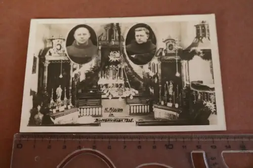 tolle alte Karte - Hl. Mission in Buttenwiesen 1935 - Altar zwei Mönche 