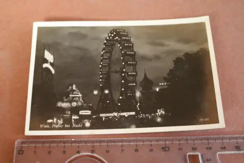 tolle alte Karte -  Wien - Prater bei Nacht 1936