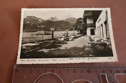 tolle alte Karte - Hotel-Gaststätte Sonnenbichl - Hopfen am See 1952