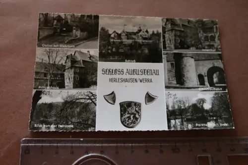 tolle alte Karte - Ansichten  Schloss Augustenau Herleshausen 1960