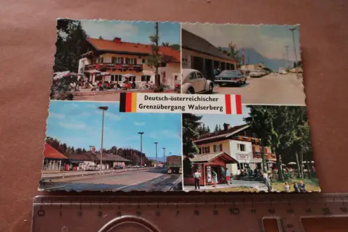tolle alte Karte - Deutsch-österreichischer Grenzübergang Walserberg 60-70er jah