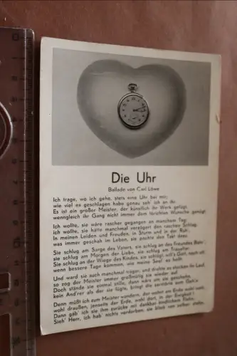 tolle alte Liedkarte - Die Uhr  ?  1940