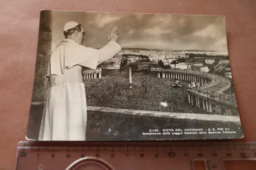 tolle alte Karte .- Vatikan - Papst Pius XII erteilt Segen ? 
