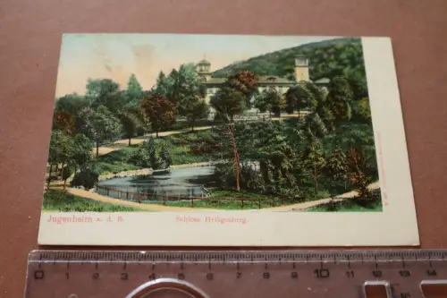 tolle alte Karte - Jugenheim an der Bergstraße Schloß Heiligenberg (5) 1910-20