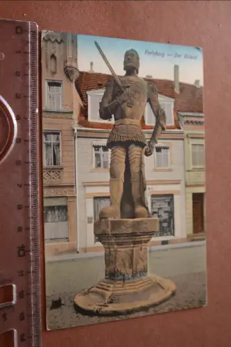 tolle alte Karte - Perleberg Der Roland 1917