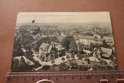 tolle alte Karte - Darmstadt Blick vom Hochzeitsturm nach Nordwesten 1915