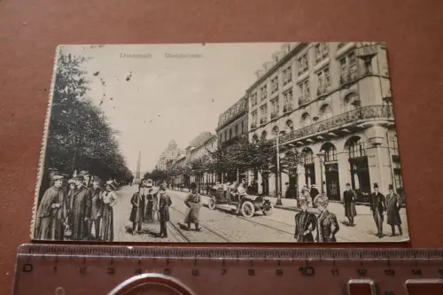 tolle alte Karte - Darmstadt Rheinstrasse 1915